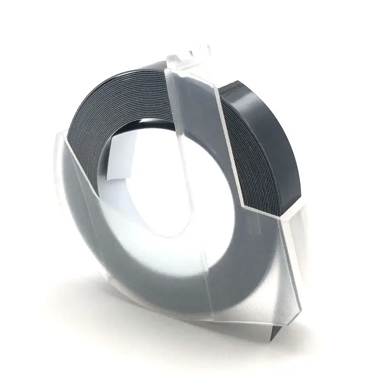 5 шт. для Dymo 3D тисненая пластиковая лента 9 мм * 3 м белый на черном 520109 S0847730 тиснение