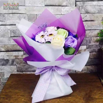 

High-grade Waterproof Flower Wrapping Paper Craft Two-sided Paper Flowers Packaging Materials Gift Wrap 10pcs