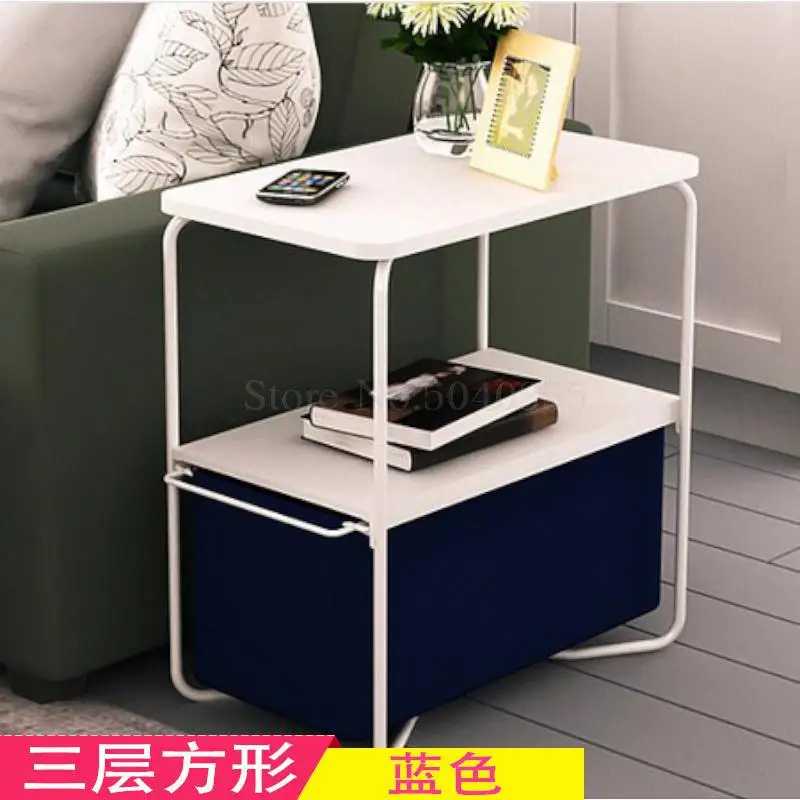 Small coffee table simple mini small apartment living room sofa side corner cabinet side Nordic modern bed round table - Цвет: 00 10