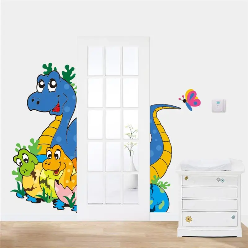Lovely Dinosaurs Wall Stickers For Kids Rooms Home Door