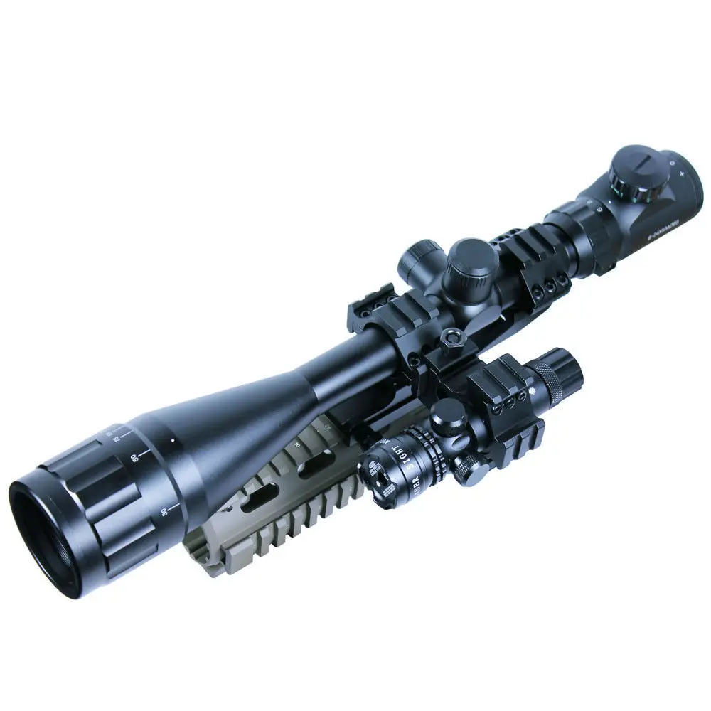 6-24x50 охотничий винтовочный оптический прицел винтовка прицел Mil-dot с подсветкой страйкбол Бекас прицел и зеленый лазерный винтовочный оптический прицел
