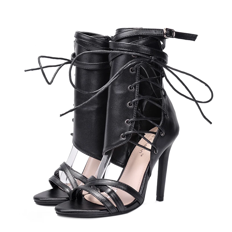 

Fashionable Lace-up Winter Ankle Boots in Party Women High Heels Boots