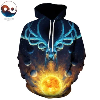 

Celestial by JoJoesArt Magic deer Hooded Sweatshirts Men Women 3D Hoodies Printed Novelty Pullover Funny Tracksuit ZOOTOP BEAR