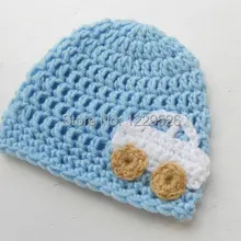 Шапка крючком, вязание крючком новорожденных Hat, Baby Blue детская шапка
