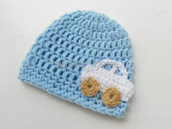 

Crochet Hat,Crochet Newborn Hat,Baby Blue Infant Hat