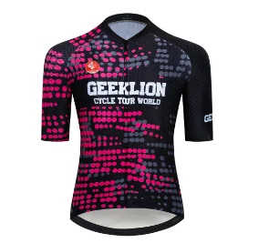 Cyclist Maillot Geeklion быстросохнущая велосипедная Джерси Команда горных велосипедистов спортивная одежда лазерная резка фитнес Ropa Cilismo Cycle Jersey - Цвет: Розовый