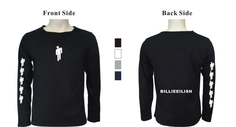 Билли эйлиш принт Kpop Женская/мужская одежда Повседневная Горячая Распродажа Летние повседневные футболки с длинными рукавами плюс размер