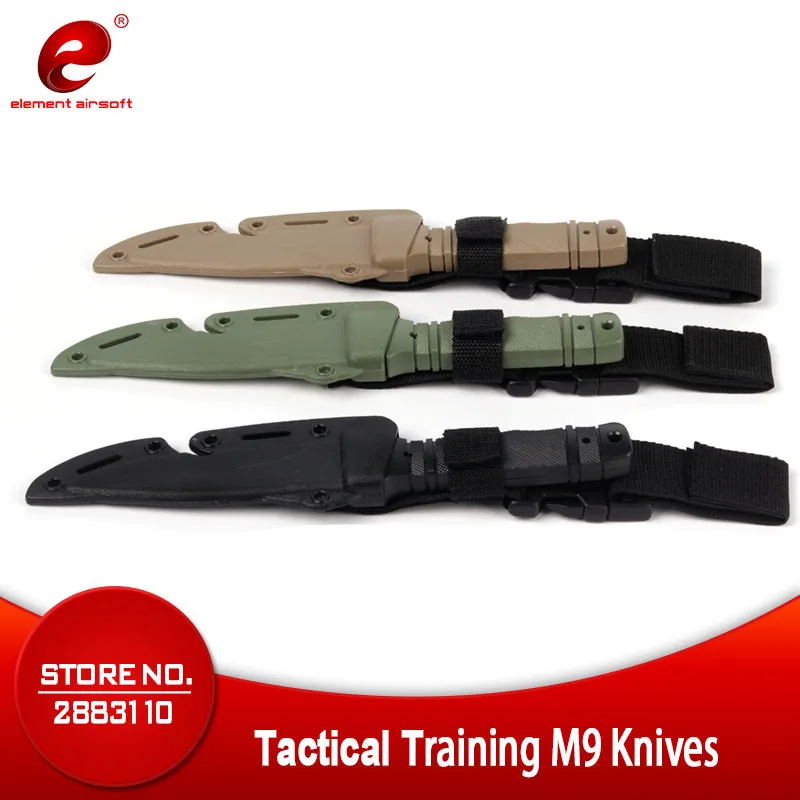 Element Airsoft армейский M9 Тактический тренировочный кинжал CS пластмассовый нож для