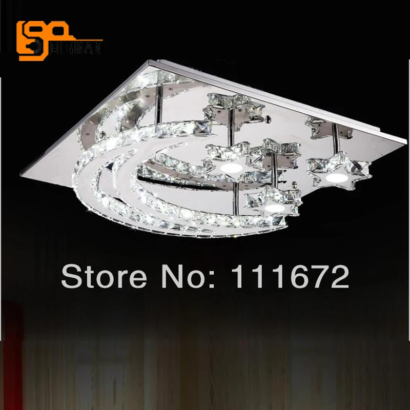 

new design modern square crystal lampLED ceiling fixtures LED light for home