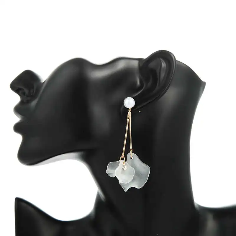 

New Fashion Flower Drop Earrings For Women Sweet White Long Earrings Gift For Friend Dropshipping Jewelry