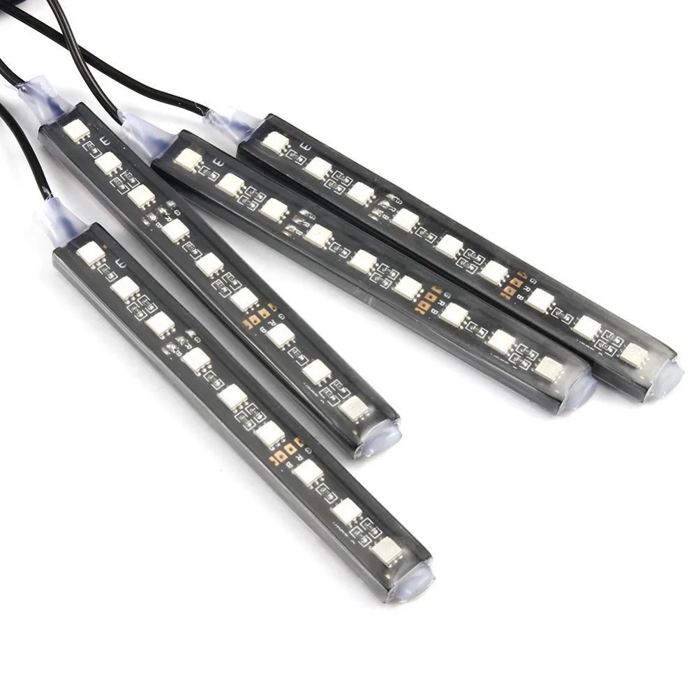 Светодиодная ленсветильник RGB для автомобиля декоративная лампа 16 цветов