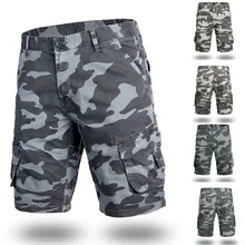 New Shorts Men Hot Sale Casual Beach Shorts Fashion Men's Cotton Pocket Camouflage Outdoors Work Trouser Cargo Short Pants