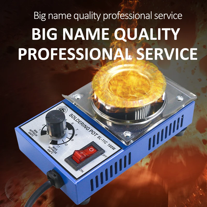 

SL-11CH 100W 38mm300g capacity 100mm digital thermostat Lead Pot Titanium Alloy Soldering 110V 220V