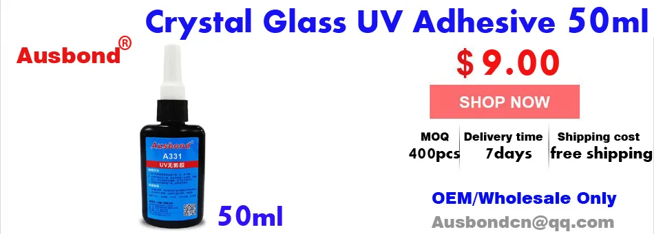 Кристаллов УФ ультрафиолетовый полимеризации смолы 10 мл УФ-клей для кристалла к кристаллу УФ-клей, стеклянный ультрафиолетовый клей DHL
