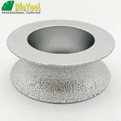 DIATOOL Dia75mmX25mm полукруглая вакуумной пайки Алмазный ручные профиль для камень Искусственный камень Ceremics Стекло бетона