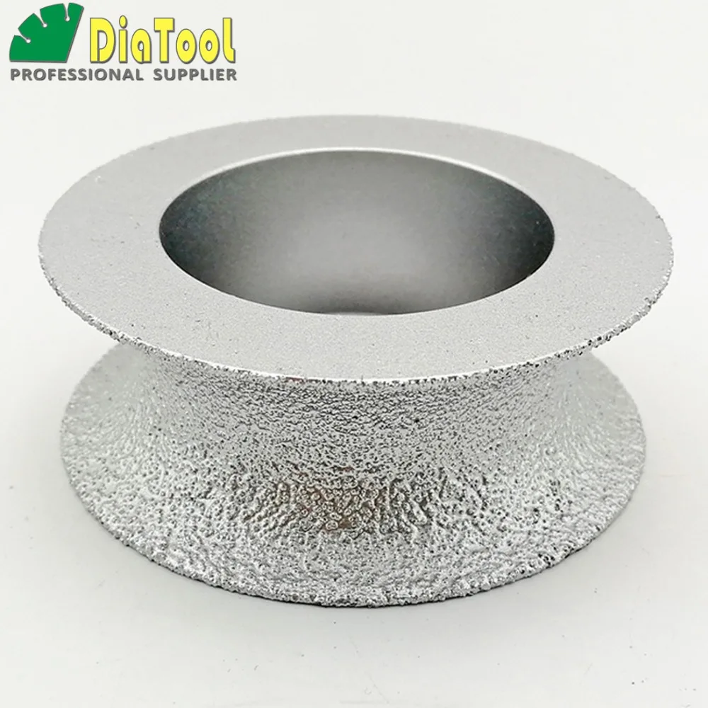 Dia75mmX25mm Half-round Vacuum Brazed Diamond HAND-HELD Profile wheel For Stone, Artificial Stone, Ceremics, Glass, Concrete.