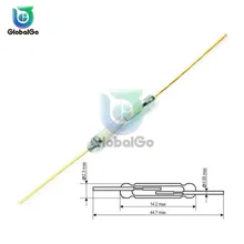 10 unids/lote N/O 2X14MM interruptor Reed interruptores magnéticos normalmente abiertos y normalmente cerrado de conversión