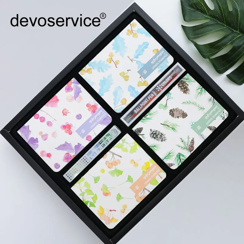 

Fresh Illustrator Booklet Gift Box Color Pages Plan Notebook Schedule Diary Notebook Customization Office School Gift Supplies