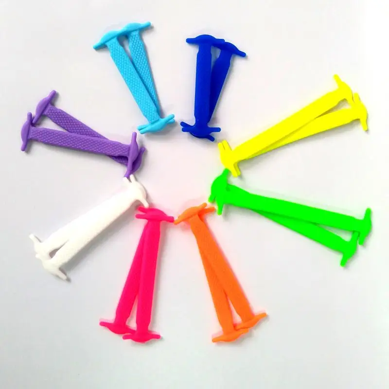 JUP 1 Set /16 Pcs New Women Men No Tie Shoelaces All Sneakers Applicable Shoelaces Elastic Silicone Shoelaces Sneakers Fit Belt