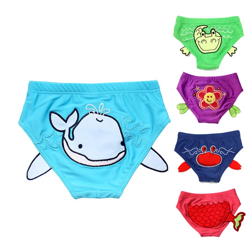 0 5Y Cute Swimming Trunks briefs for baby boy girls cartoon fish
