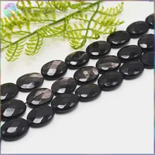 Натуральный Hypersten/Hypersthene граненные овальные бусины 13x18 мм