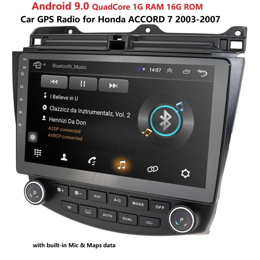 Android 9,0 автомобильный без dvd gps навигационный плеер для Honda Accord 7 2003-2007 автомобильный Радио Видео плеер gps навигация автомобиля стерео аудио