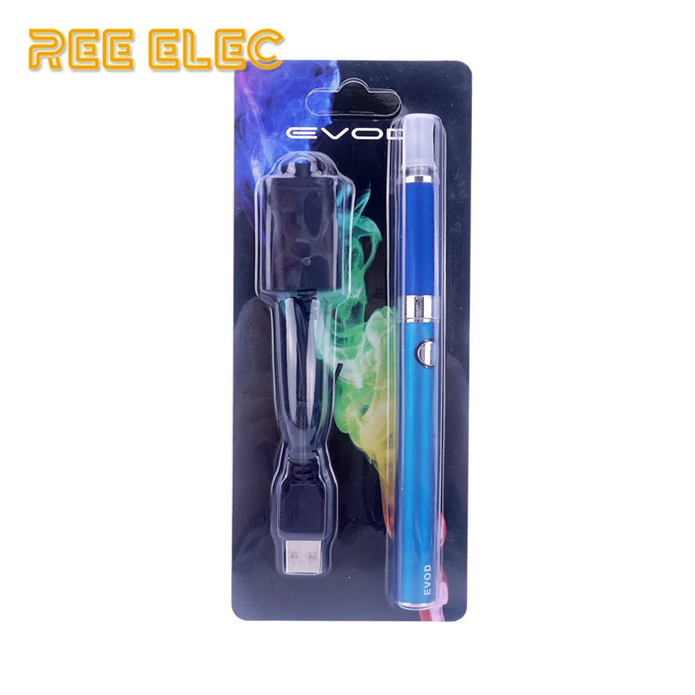 Распродажа Evod электронная сигарета стартовый набор Mt3 2,4 мл атомайзер 900 мАч батарея электронный кальян вейп ручка набор - Цвет: Синий