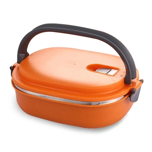 Высокое качество изолированная посуда контейнер для хранения еды термо тепловой зеленый/оранжевый