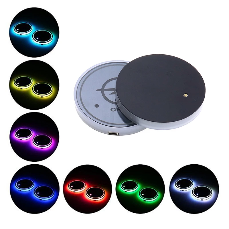 

Car LED 7 color water coasters For Citroen C4 C5 C3 Picasso Xsara Berlingo Saxo C2 C1 C4L DS3 Xantia DS4 C8 Interior Accessories