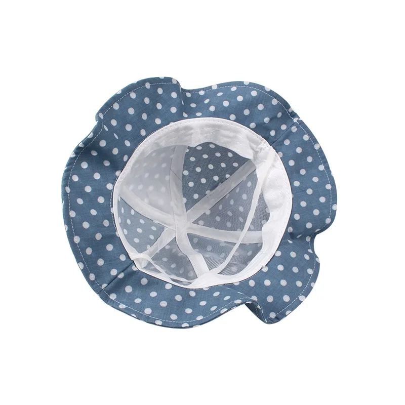 Polka Panama Baby Hat For Girls Cute Rabbit Ears Girls Cap Summer Beach Sun Hat Dots Baby Girls Bucket Hat Baby Girls Clothing (8)