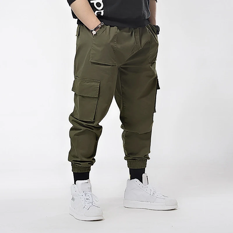 Billige Frühling Männer cargo hosen tasche bleistift hosen sommer high street plus größe 6XL 7XL mens casual sport kühlen hosen armee grün Stretch