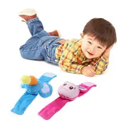 Из 2 предметов новорожденных мультфильм запястье Погремушки игрушки ребенку комфорт, Playmate Игрушки колокольчики для младенцев игрушка