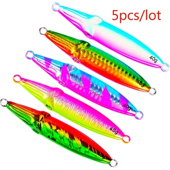 

5pcs/lot Metal Jig Jigging Fishing Lure Squid Shape Lead Fish Deep Sea Artificial Hard Bait 40g 60g 80g 100g