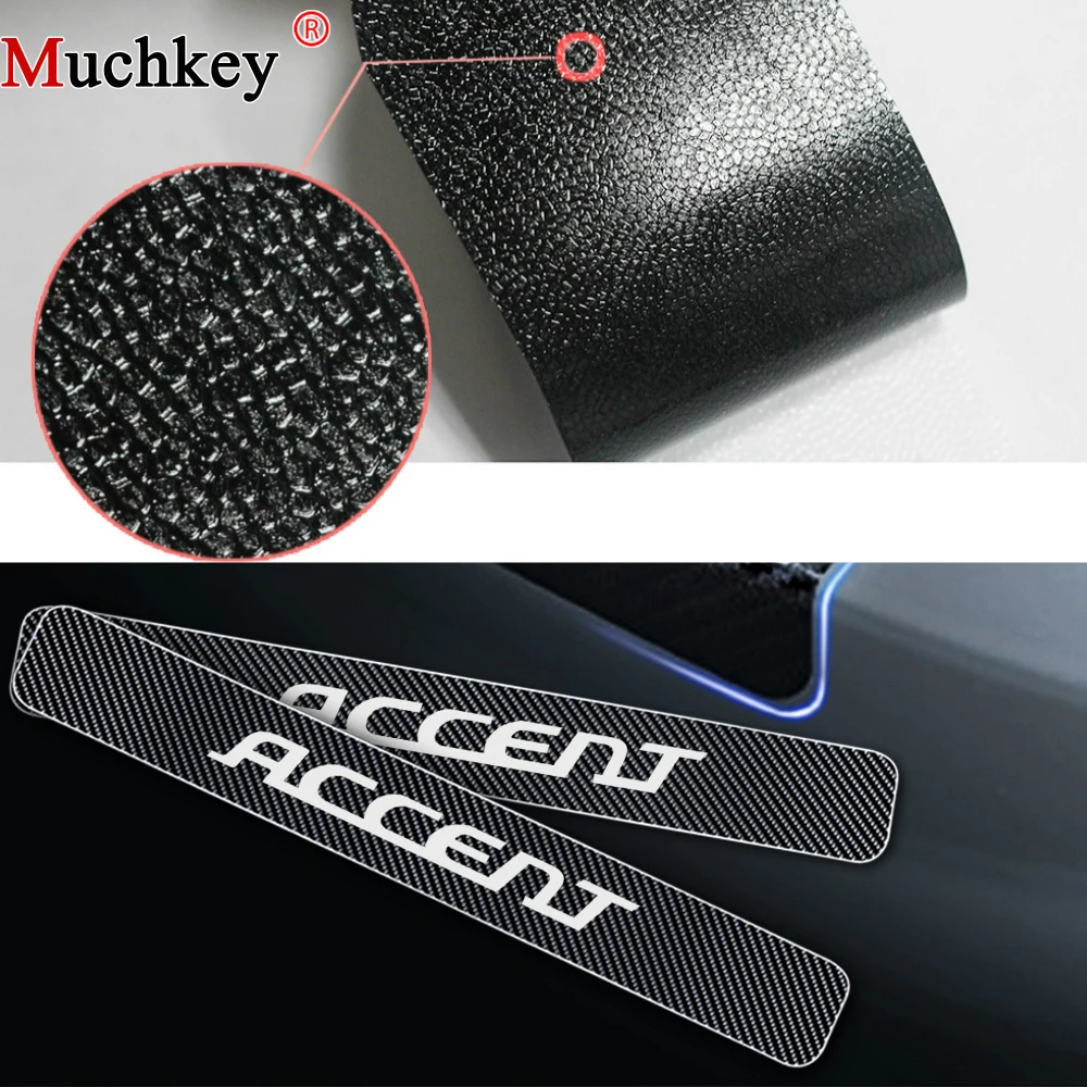 

Carbon Fiber Sticker For Hyundai ACCENT Door Threshold Plate Door Entry Guard Car Door Sills Door Sill Scuff Plate 4Pcs
