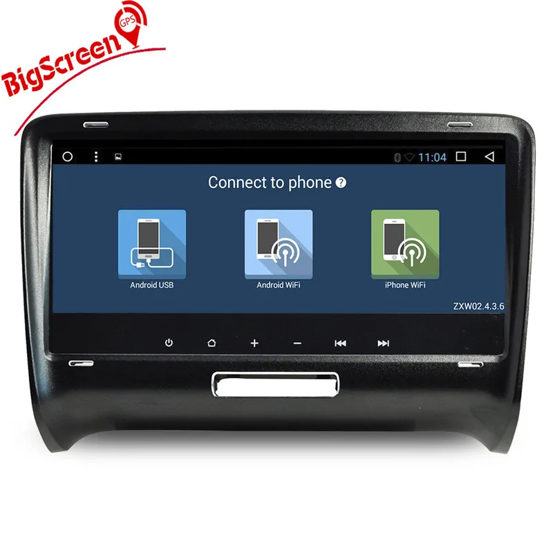 Cheap 8.8 Inch Android 7.1 Quad Core Car No DVD Player GPS Navigation For Audi TT 2006-2014 Multimedia ISP Screen Steering wheel wifi 1
