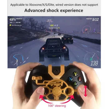 

Portable Mini Gaming Racing Auxiliary Gamepad 3D Steering Wheel for Xbox One X / Xbox One S / Elite Controller Games Accessories