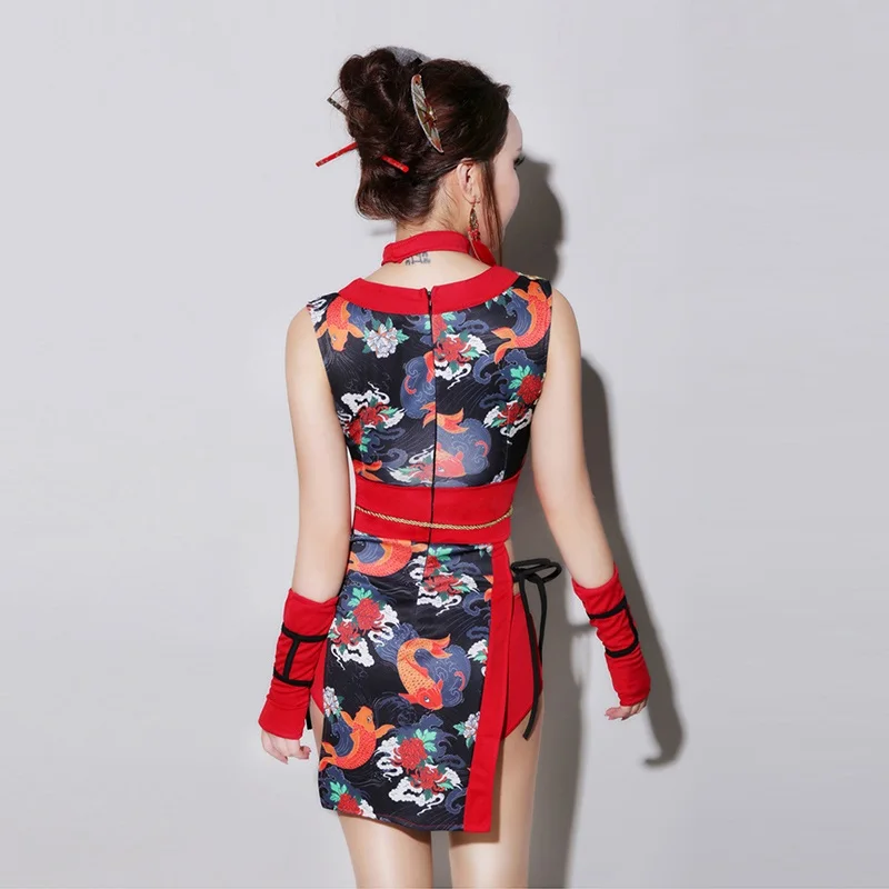 Костюмы для косплея DJ женская певица Ретро стиль Cheongsam одежда бар DS Geisha