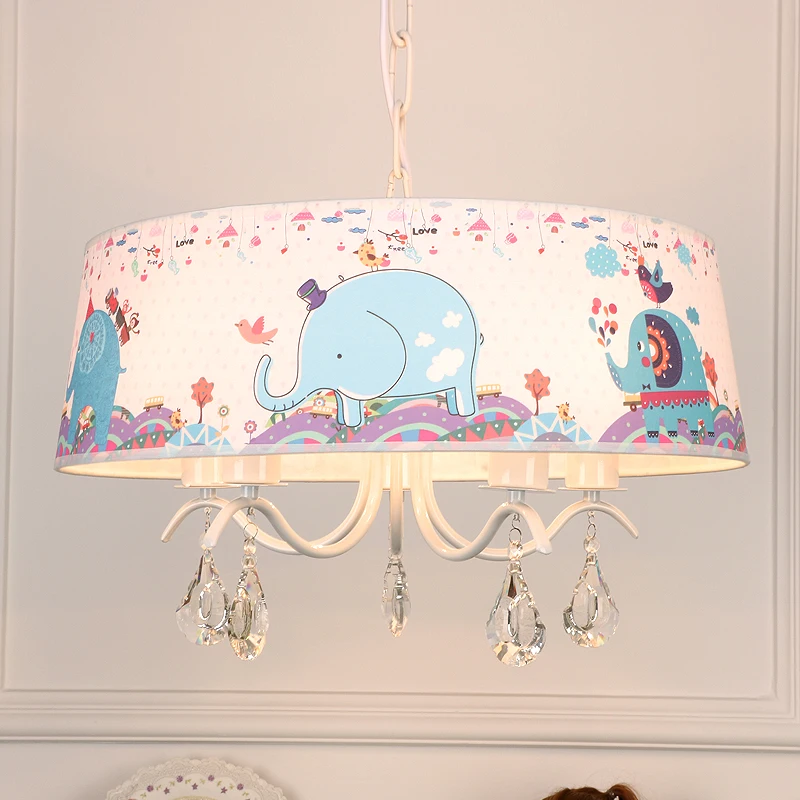 

Children Bedroom Room Lamp LED Cartoon Creative Chandelier Room Bedroom Pendant Lamp Boy Girl Bedroom Crystal Luminaria Fixtures