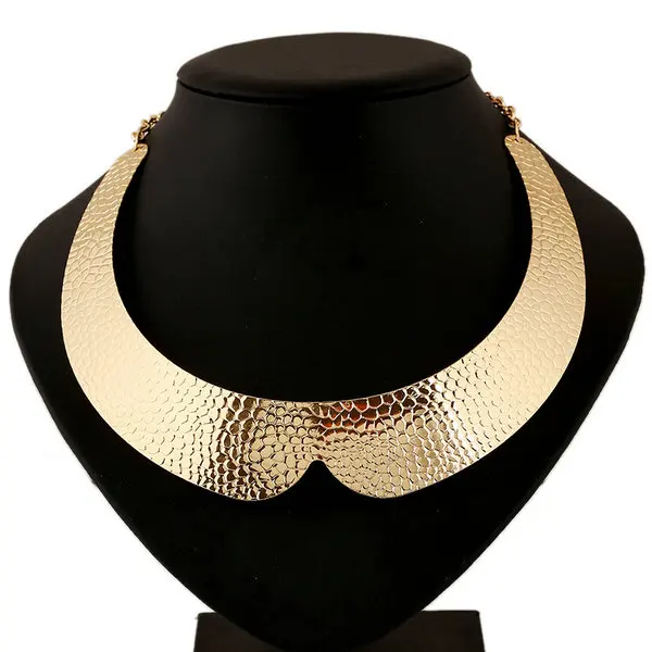Горячая Распродажа, массивное ожерелье золотого цвета в стиле панк, макси колье, ожерелье, ювелирное изделие, массивное ожерелье s для женщин, ожерелье - Окраска металла: 3 gold