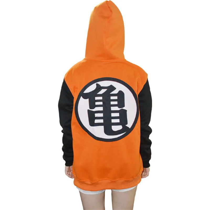 

Dragon Ball Hoodies 3d Print Cartoon Cosplay Hooded Hoody Cute Lady Orange Black Patchwork Pockets Zipper Cardigan Sweatshirts