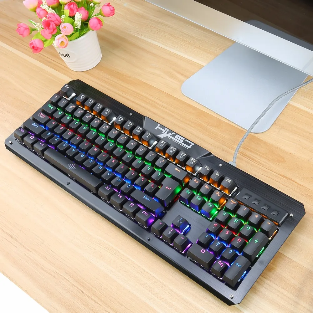 Механическая игровая клавиатура с подсветкой Outemu синие переключатели sa keycap led RGB подсветка для ПК Компьютерная клавиатура эргономичная