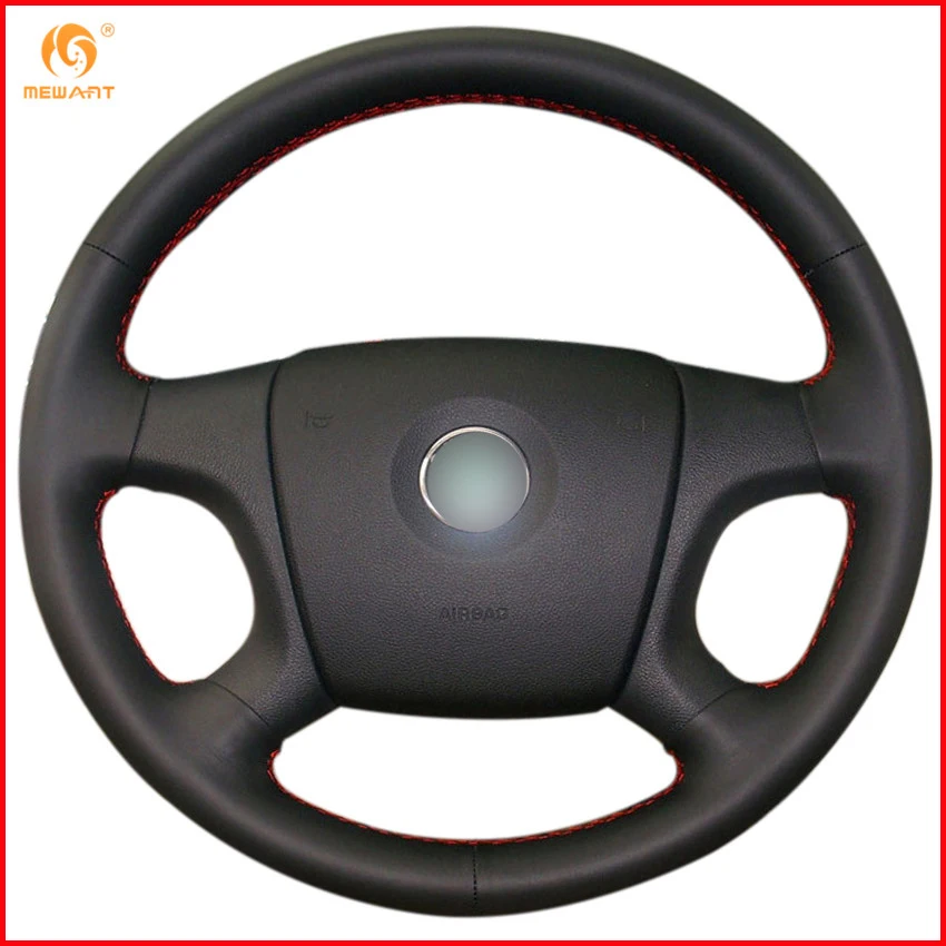 

MEWANT for Old Skoda Octavia 2005-2009 Fabia 2005-2010 Black Micro Fiber Artificial Leather Car Steering Wheel Cover Accessories