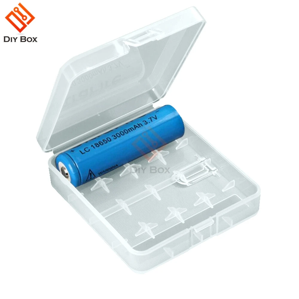 

Portable Hard Plastic Case Holder Storage for 4 x 18650 Battery Holder