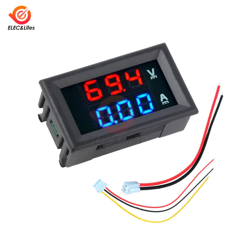 

DC 0-100V 10A 50A 100A Electronic Digital Voltmeter Ammeter 0.56'' LED Display Voltage Regulator Volt AMP Current Meter Tester