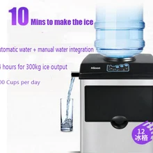 25 кг льдогенератор маленькая Автоматическая Мороженица Электрический Хо использовать держать пулю кубик льда сделать машину для домашнего использования, бар, кофейня HZB25