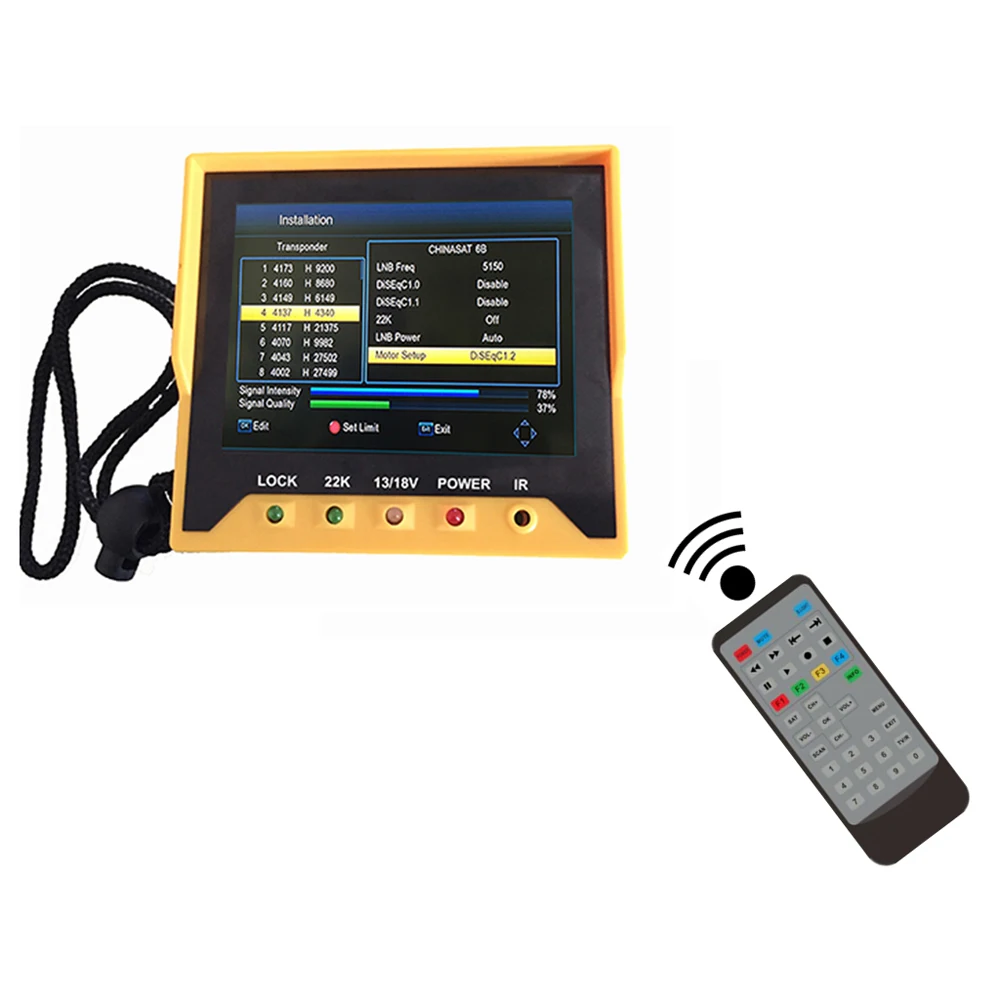 

Portable and Multifunctional DVB-S/S2 Satellite Finder Fast Tracking Full HD Digital Satellite TV Finder Meter MPEG4 Modulator
