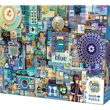 Cobble Hill радуги пейзаж Синий 1000 шт. головоломки Игрушечные лошадки Вентиляторы Limited головоломки Паззлы на день рождения Рождественский подарок