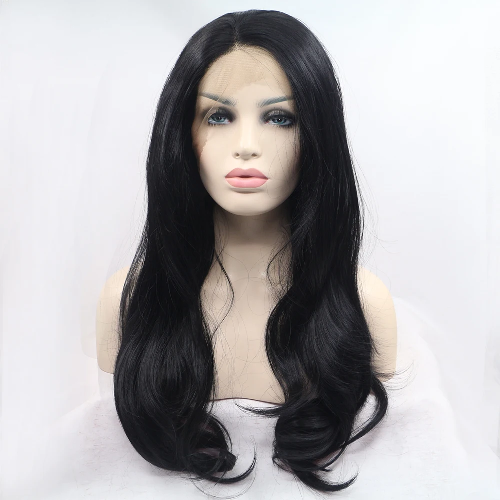 

Fantasy Beauty 180% Density Wave Synthetic Lace Front Wig Glueless Heat Resistant Free Parting For African American Wom