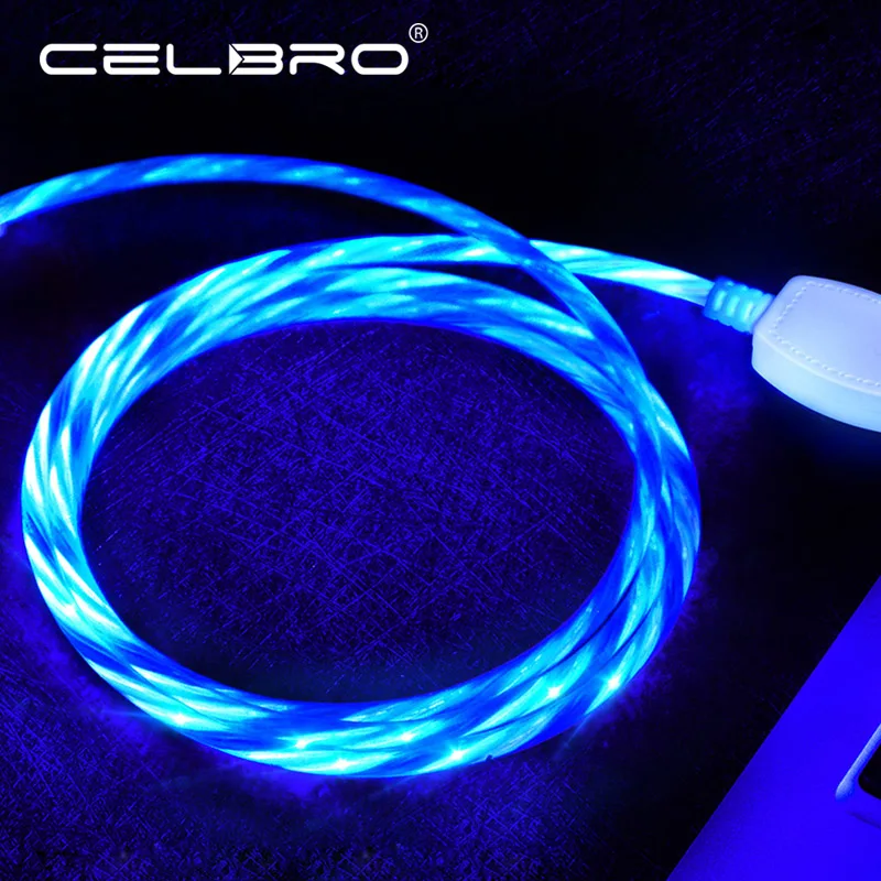 Светодиодный светящийся зарядный кабель USB для Xiaomi Meizu M6s M6 M5 M3 Note M5c M5s Micro Type C