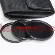 37 40,5 43 46 49 52 55 58 62 67 72 77 мм ND2 ND4 ND8 набор УФ-фильтров с нейтральной плотностью фильтр для объектива с 3 карман чехол для цифровой зеркальной камеры Canon Nikon